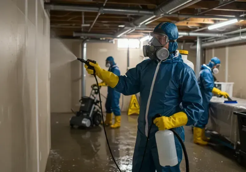 Basement Sanitization and Antimicrobial Treatment process in Heppner, OR